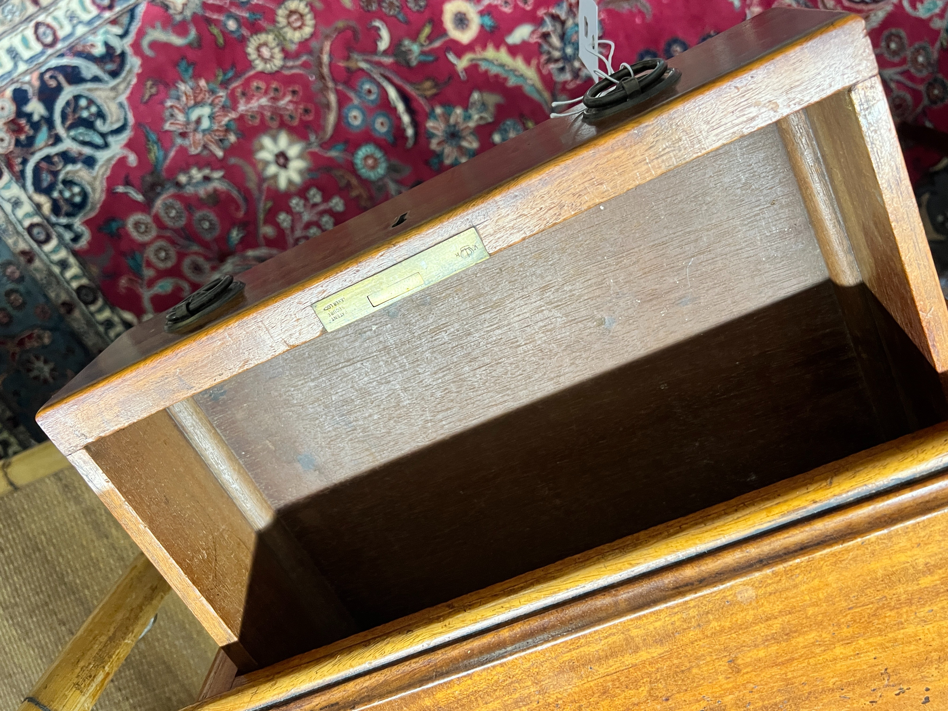 A Victorian mahogany five drawer pillar chest, width 42cm, depth 53cm, height 89cm.